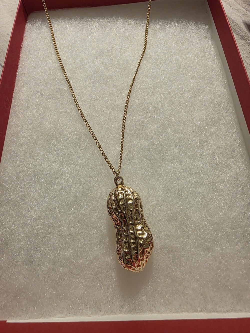 Gold-Tone Peanut Pendant Necklace - Women Jewelry